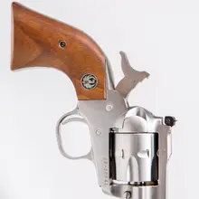 Ruger Single-Six Convertible Revolver, .22 LR/.22 WMR, 5.5" Barrel, 6-Round, Stainless Steel, Hardwood Grip