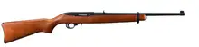 Ruger 10/22 Carbine Semi-Automatic .22LR Rifle with 18.5" Satin Black Barrel, Hardwood Stock, and 10-Round Capacity