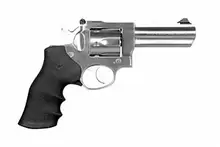 Ruger GP100 Standard .357 Magnum 4.2" Barrel Stainless Steel Revolver with 6-Round Capacity and Black Hogue Monogrip - Model 1705