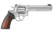 Ruger GP100 357 Magnum, 6" Barrel, 7-Round, Satin Stainless Steel Revolver with Fiber Optic Sight - 1773