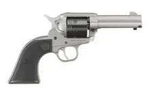 Ruger Wrangler 22 LR, 3.75" Silver Cerakote Barrel, 6-Round Revolver with Black Checkered Grip - Model 2053
