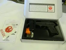 Ruger EC9S 9MM Luger Semi-Automatic Pistol, 3.12" Barrel, 7+1 Rounds, Black Oxide Steel Slide, Manual Safety - Model 3283