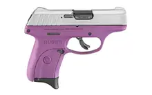 Ruger EC9S 9mm Luger Pistol with 3.12" Barrel, 7+1 Rounds, Purple Frame, Aluminum Cerakote Slide - Model 3295