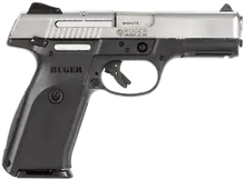 Ruger SR9 Standard 9mm Luger 4.14in Stainless Steel Pistol with Black Polymer Grip - 10+1 Rounds