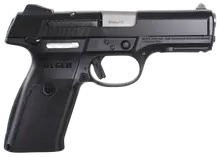 Ruger SR9 Standard 9mm Luger Pistol, 4.14in, 17+1 Rounds, Black Nitride Slide with Polymer Grip
