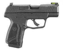 Ruger Max-9 9mm Luger 3.2" Barrel Optic Ready Pistol with Hogue Beavertail Grip and Tritium Fiber Optic Sight - 10 Rounds