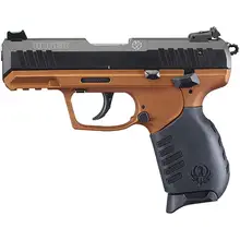 Ruger SR22 22LR 3.5" Black with Copper Suede Grip and 10RD Magazine