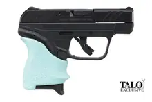 Ruger LCP II .380 Auto Bi-Tone Black and Turquoise Hogue Grip 2.75in 6RD