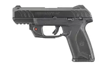 Ruger Security-9 9mm Semi-Automatic Pistol with 4" Barrel, 15+1 Rounds, Viridian Red Laser, Black Polymer Frame