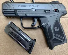 Ruger Security-9 Compact 9mm Luger DAO 3.42" 10+1 Rounds, Black Polymer Frame & Grip, Blued Steel Slide, Manual Safety