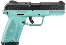 Ruger Security-9 Semi-Auto 9mm Luger Pistol with Turquoise Grip, 4" Barrel, 15-Rounds