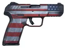 Ruger Security-9 9mm 4in Battle Worn American Flag Pistol - 15+1 Rounds
