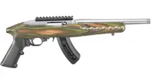 Ruger 22 Charger Takedown Pistol, .22LR, 10in Stainless Threaded Barrel, 15-Round, Green Mountain Laminate