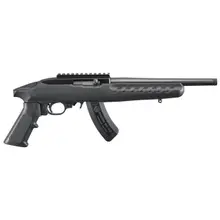 Ruger 22 Charger Semi-Automatic Pistol, .22 LR, 10" Threaded Barrel, 15+1 Rounds, Black Polymer Grip, Matte Finish, with Bipod