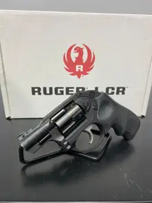 Ruger LCR 9mm Luger Revolver with 1.875" Matte Black Barrel, 5-Round Capacity, Hogue Tamer Monogrip, and Stainless Steel Frame - Model 5456