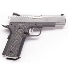Ruger SR1911 Commander-Style 9mm Luger Stainless Steel Pistol with 4.25" Barrel, Tungsten Gray Cerakote Frame, and Black Rubber Grip