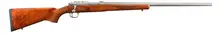 Ruger 77-Series 77/17 Bolt 17 Winchester Super Magnum (WSM), 24" Barrel, 6+1 Rounds, Walnut Stock, Stainless Steel