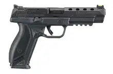 Ruger American Pro Competition 9mm Pistol, 5" Barrel, 17+1 Rounds, Fiber Optic Sights, Black Nitride, Ergonomic Grip - 8672