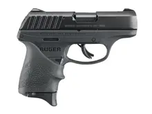 Ruger EC9S 9mm Luger Compact Pistol with 3.5" Barrel, Hogue Beavertail Grip Sleeve, Black Oxide Steel Slide, 7+1 Rounds