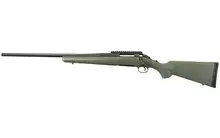 Ruger American Predator 7MM-08 Left Hand Bolt-Action Rifle with 22" Matte Black Heavy Barrel and Moss Green Synthetic Stock