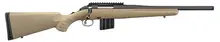 Ruger American Ranch 350 Legend Bolt-Action Rifle with 16.38" Threaded Barrel, Flat Dark Earth Synthetic Stock, 5+1 Rounds - Optics Ready