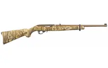 Ruger 10/22 Takedown .22LR, 18.5" Barrel, Burnt Bronze, Go Wild Camo, 10-Rounds with Case