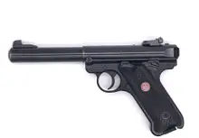 Ruger Mark IV Target .22 LR Semi-Automatic Pistol, 5.5" Bull Barrel, 10 Rounds, Blued Finish, Adjustable Sights, Synthetic Grips - 40101