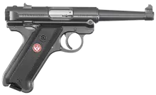 Ruger Mark IV Standard .22LR 4.75" 10-Round Semi-Automatic Pistol with Blued Steel Slide and Checkered Black Polymer Grip