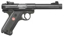 Ruger Mark IV Target 22 LR Pistol, 5.5" Threaded Barrel, 10+1 Rounds, Blued Steel, Black Polymer Grip - 40178