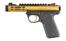 Ruger Mark IV 22/45 Lite Gold Anodized .22 LR Pistol with 4.4" Threaded Barrel, 10 Rounds