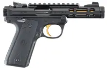 Ruger Mark IV 22/45 Lite .22LR, 4.4" Threaded Barrel, 10-Round, Black Anodized Finish with Gold Accents