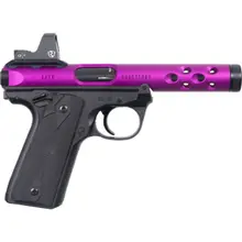 Ruger Mark IV 22/45 Lite Purple Anodized .22 LR 4.4" Barrel Semi-Auto Pistol with Riton Red Dot - 10 Rounds