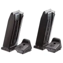 Ruger Security-9 Compact 9mm Luger 10 Round Magazine, Black Oxide Finish, 2-Pack - 90686