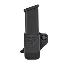 Comp-Tac Single Magazine Pouch for 1911/Walther PPQ/HK, Kydex Black, Belt Clip, Left/Right Side Carry