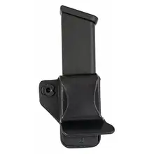 Comp-Tac Single Magazine Pouch Belt Clip for Glock 43 9mm, Kydex Black, Left Side Carry