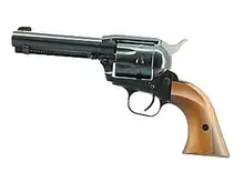 European American Armory Bounty Hunter Revolver, .22LR/.22WMR, 4.75" Barrel, 8 Rounds, Blued Finish, Wood Grip - 771120