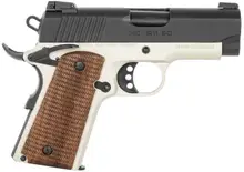 Girsan MC1911SC Officer 9mm Semi-Automatic Pistol, 3.4" Barrel, Two-Tone Finish, 7 Rounds, Synthetic Wood Grips, Adjustable Sights - 390046