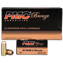 PMC Bronze .40 S&W 165 Grain JHP Ammunition, 50 Rounds