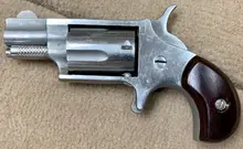 North American Arms Mini-Revolver, .22LR, 1.13" Stainless Steel Barrel, 5-Round, Rosewood Grip