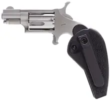 North American Arms Mini-Revolver .22 LR, 1.13" Stainless Steel Barrel, 5-Rounds, with Black Synthetic Holster Grip