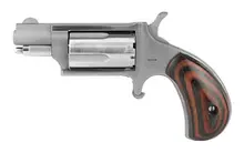 North American Arms Mini Revolver .22 WMR, 1.125" Barrel, 5 Rounds, Fixed Sights, Red/Black Grip - NAA-22MS-GRB