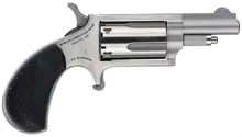 North American Arms Mini-Revolver Carry Combo, 22 Magnum, 1.63" Stainless Steel Barrel, 5-Rounds, Black Rubber Grip, Includes Holster - 22MGRCHSS