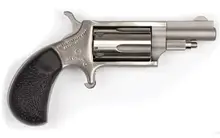North American Arms NAA-22MCGRC Mini Revolver, .22 LR/.22 MAG, 1.625" Barrel, 5 Rounds, Rubber Grips, Stainless Finish