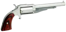 North American Arms The Earl NAA-1860-4C, 22LR/22WMR, 4in Barrel, 5rd Capacity, Stainless Steel Mini-Revolver with Rosewood Boot Grip