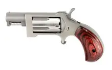 North American Arms Sidewinder Mini-Revolver, .22 LR/.22 MAG, 1.5" Stainless Barrel, 5-Round, Rosewood Bird's Head Grip (NAA-SWC)