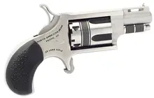 North American Arms Wasp .22LR Mini-Revolver, 1.125" Stainless Steel Barrel, 5-Rounds, Black Rubber Grip
