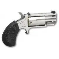 North American Arms Pug Mini-Revolver 22MAG/22LR 1" 5RD with Tritium Sights, Stainless Steel and Rubber Grips