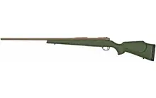 Weatherby Mark V Weathermark LT 6.5 WBY RPM 24" Bolt-Action Rifle with FDE Cerakote & Green Speckle Fixed Monte Carlo Stock