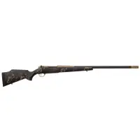 Weatherby Mark V CarbonMark Left Hand Bolt Action Rifle - .257 WBY Magnum - 28" Barrel - Gray and Tan Camo