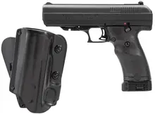 Hi-Point JHP 45 ACP Semi-Auto Pistol, 4.5" Barrel, 9+1 Rounds, Black Polymer Grip with Galco Kydex Holster - 34510M5X